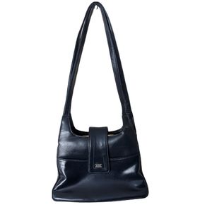 Vintage 90s Navy Faux Leather Bag